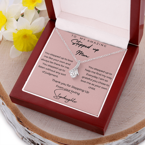 Beauty Necklace with Message Card, Gorgeous Gift for Step Mom from Stepdaughter - Alluring Beauty Necklace
