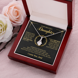 To My Beautiful Daughter - Always Keep Me In Your Heart - Alluring Beauty Necklace