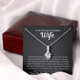 Alluring Beauty Necklace- What Did I Do to Deserve You Wife Necklace Gift For Wife