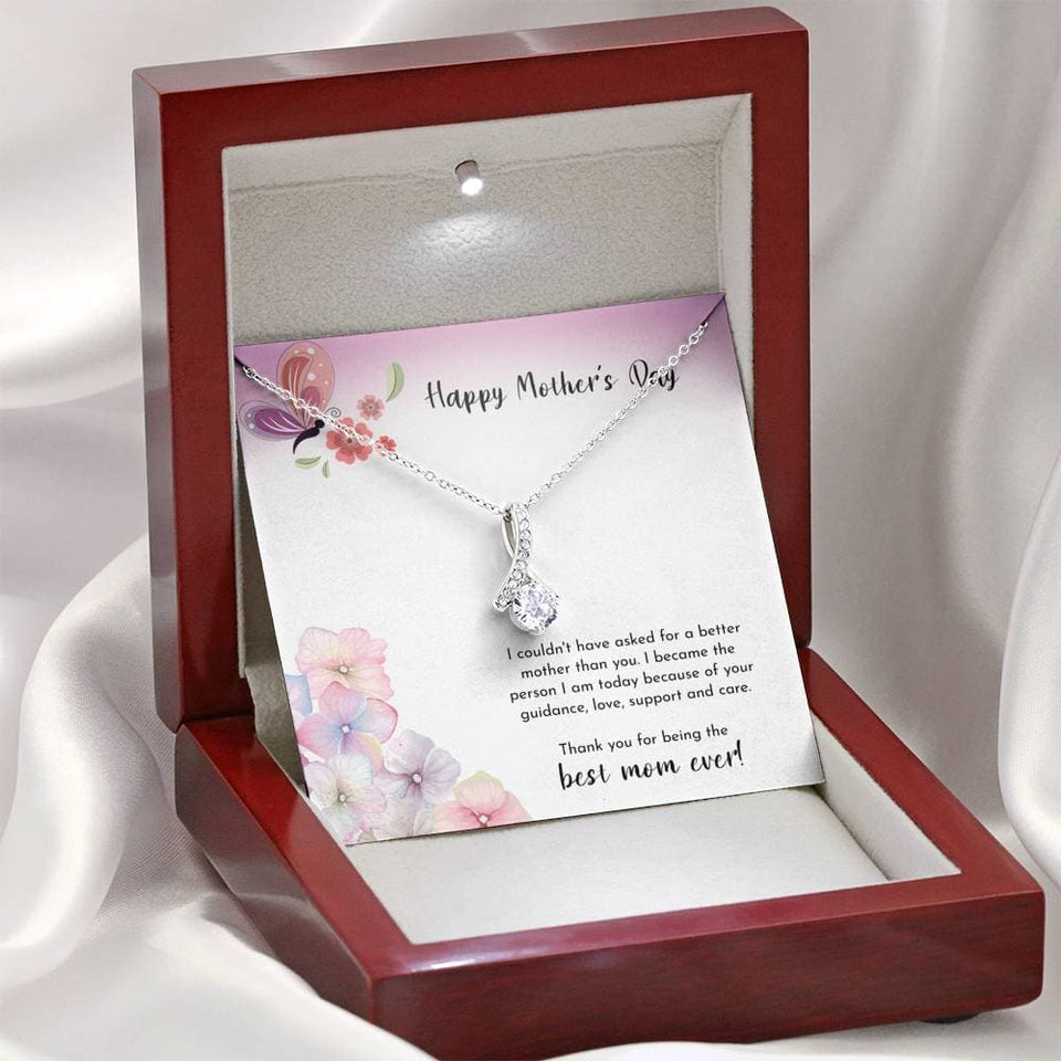 To The Best Mom Ever Alluring Beauty Necklace