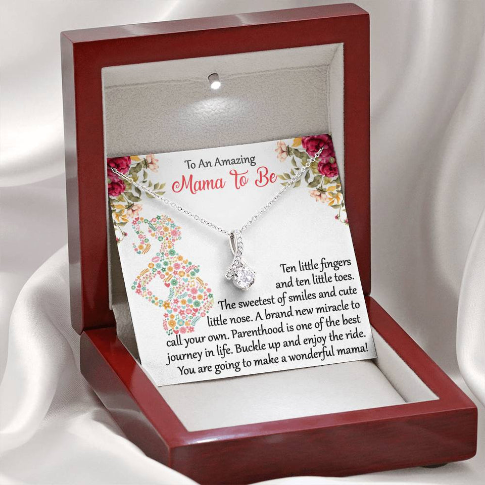 To An Amazing Mama To Be - Ten Little Fingers And Ten little Toes - Alluring Necklace, Alluring Beauty Necklace