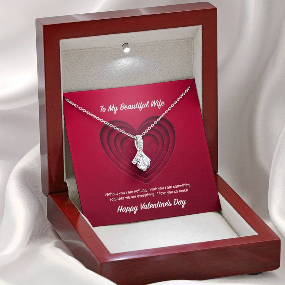 To My Beautiful Wife Valentine's Day Alluring Beauty Necklace
