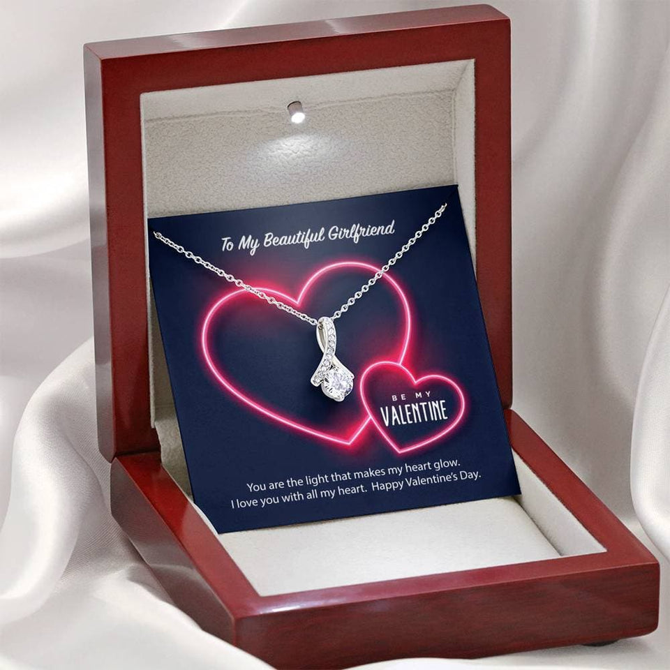 To My Girlfriend Be My Valentine Alluring Beauty Necklace