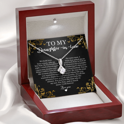 To My Daughter-In-Law You are the woman who found my little boy Alluring Necklace LX336D