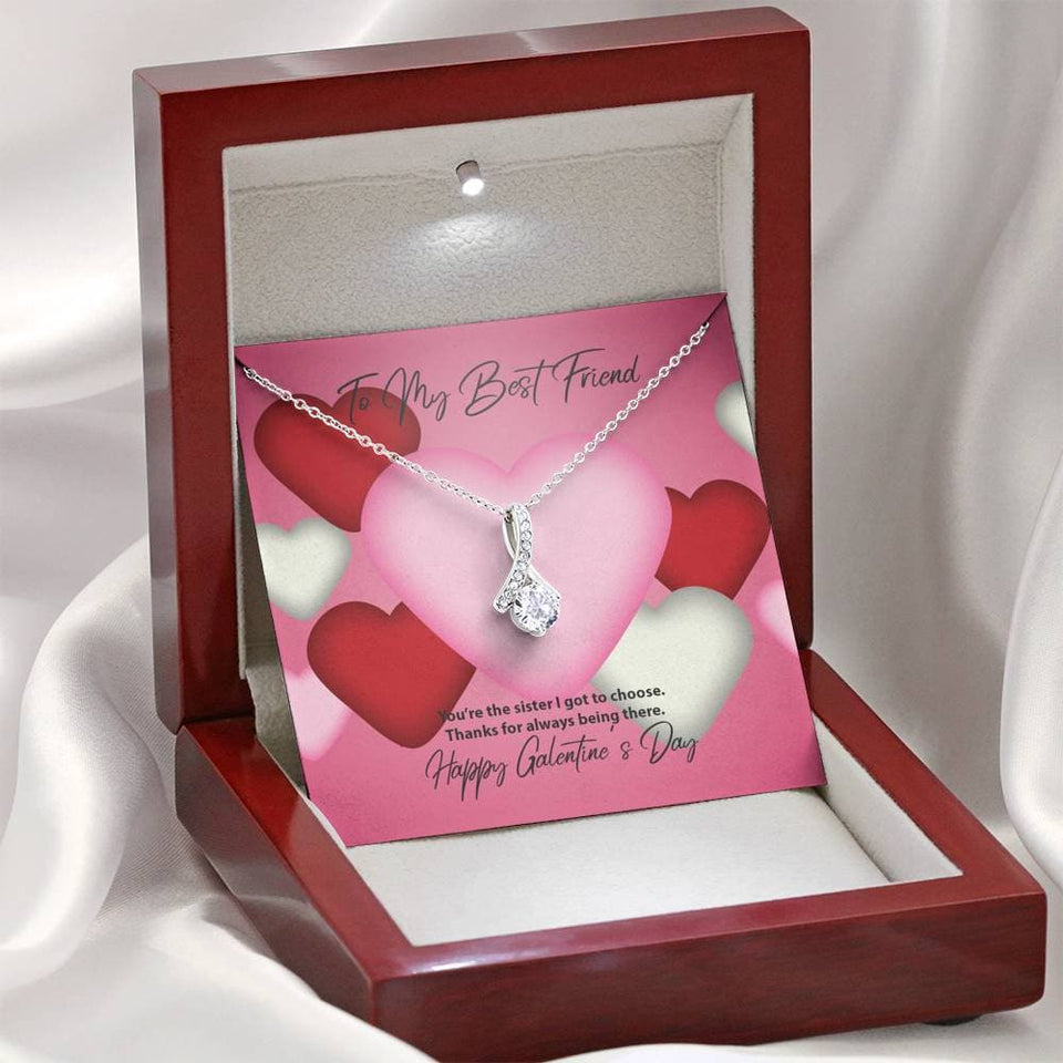 To My Best Friend Galentine's Day Alluring Beauty Necklace