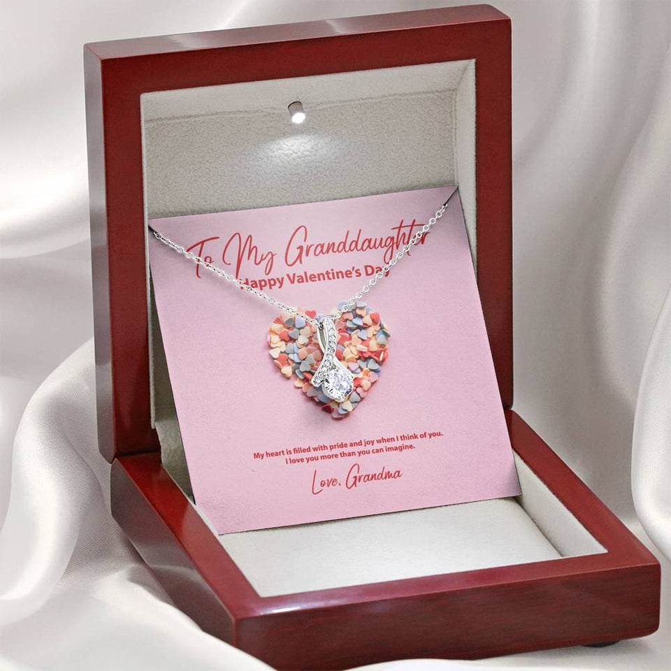 To My Granddaughter from Grandma Valentine's Day Alluring Beauty Necklace