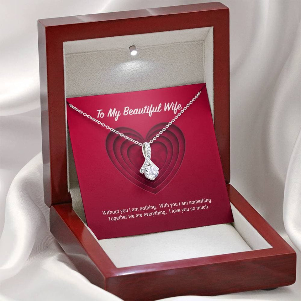 To My Beautiful Wife Alluring Beauty Necklace