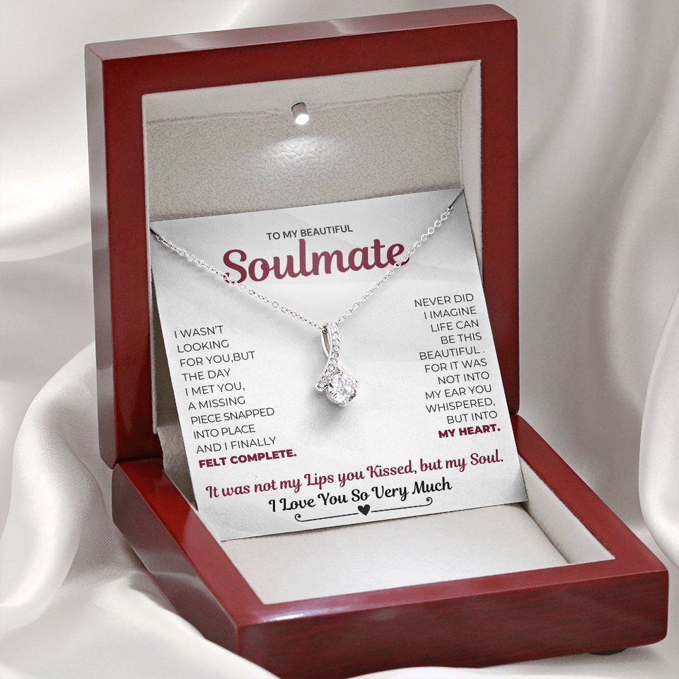 Alluring Beauty Necklace- Soulmate Necklace Kissed My Soul Limited Edition - Grabs Yours Now! Gift For Wife