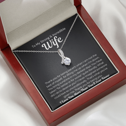 Alluring Beauty Necklace- What Did I Do to Deserve You Wife Necklace Gift For Wife