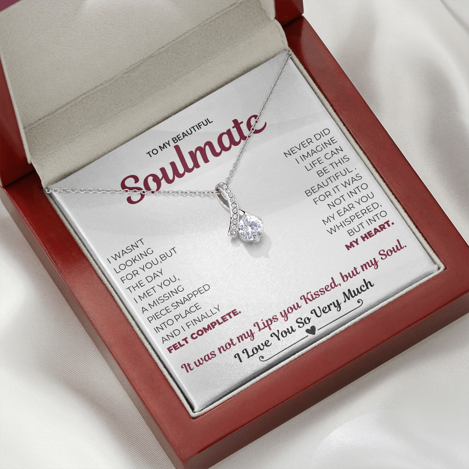 Alluring Beauty Necklace- Soulmate Necklace Kissed My Soul Limited Edition - Grabs Yours Now! Gift For Wife