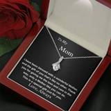 To My Mom A Wonderful Mother Necklace - Birthday Gift for Mom, Best Necklace Idea For Mom, Alluring Beauty Necklace