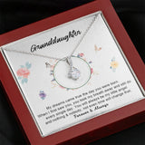 Grand Daughter - My Little Angel | Beautiful 14k White Gold Family, Alluring Beauty Necklace