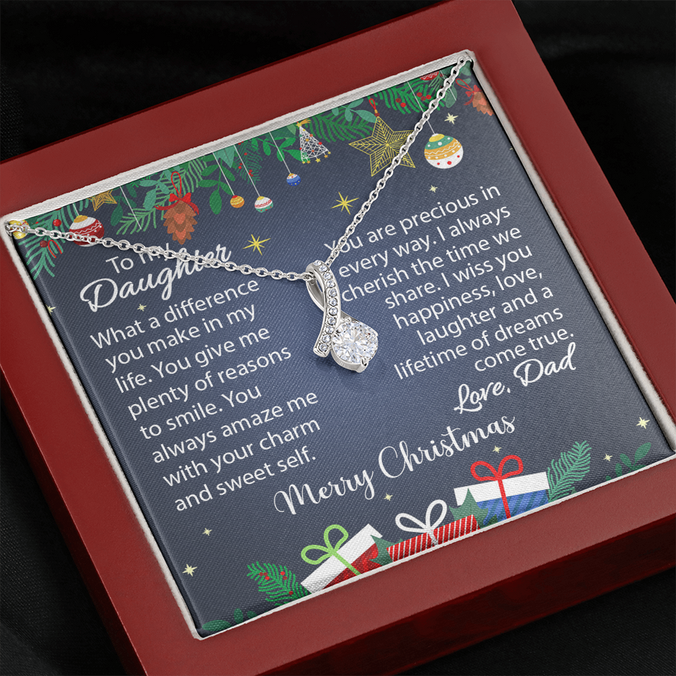 To My Daughter | Merry Christmas |  Alluring Beauty Necklace