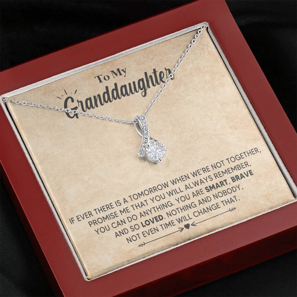 Granddaughter Necklace, To My Granddaughter You Are Smart, Brave and So Loved, Necklace for Daughter, Alluring Beauty Necklace