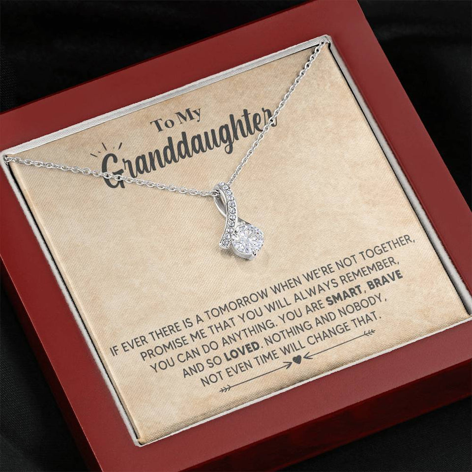 Granddaughter Necklace, To My Granddaughter You Are Smart, Brave and So Loved, Necklace for Daughter, Alluring Beauty Necklace