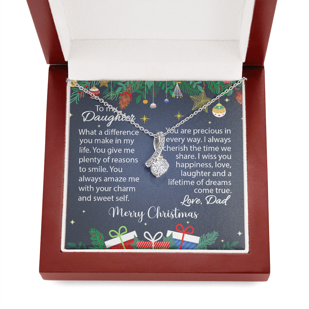 To My Daughter | Merry Christmas |  Alluring Beauty Necklace