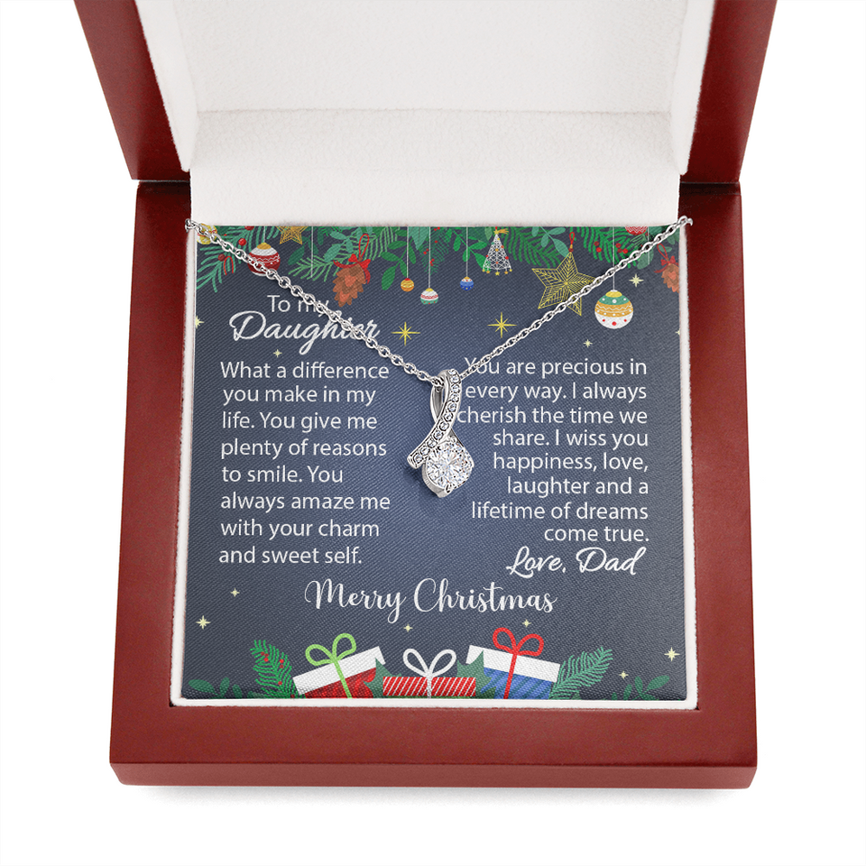 To My Daughter | Merry Christmas |  Alluring Beauty Necklace