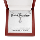 To My Bonus Daughter | Gift Of Life | Alluring Beauty Necklace