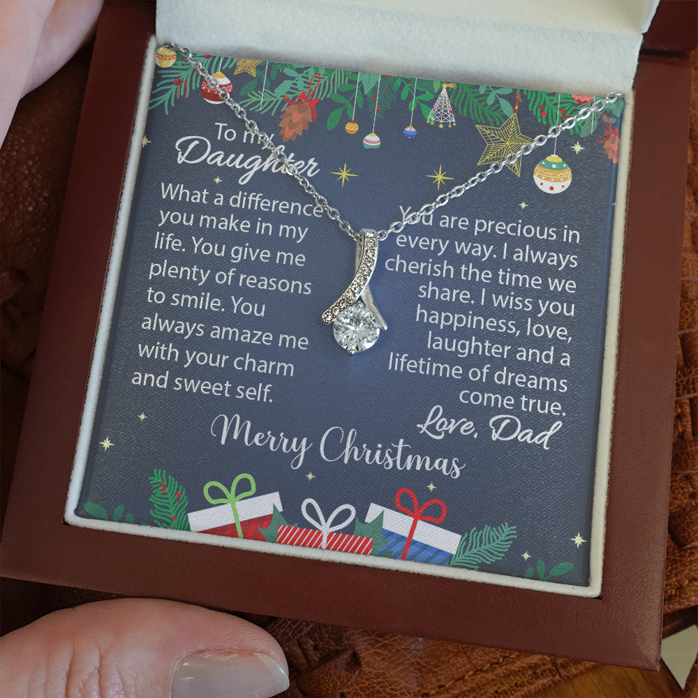 To My Daughter | Merry Christmas |  Alluring Beauty Necklace