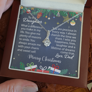 To My Daughter | Merry Christmas |  Alluring Beauty Necklace