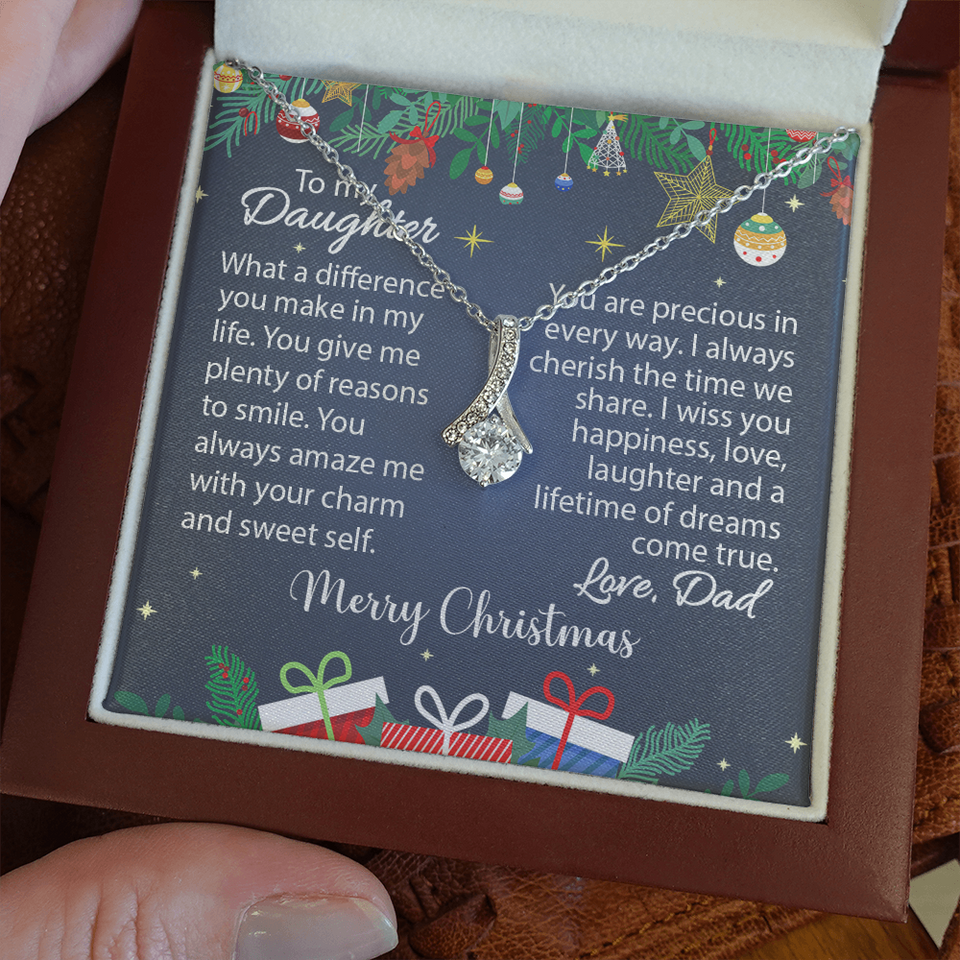 To My Daughter | Merry Christmas |  Alluring Beauty Necklace