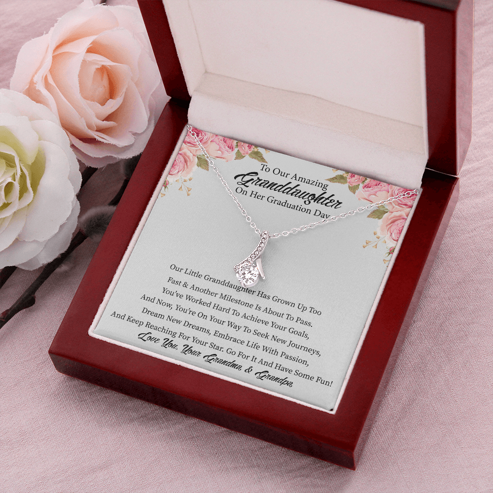 To Our Amazing Granddaughter On Her Graduation - Necklace for Granddaughter, Alluring Beauty Necklace