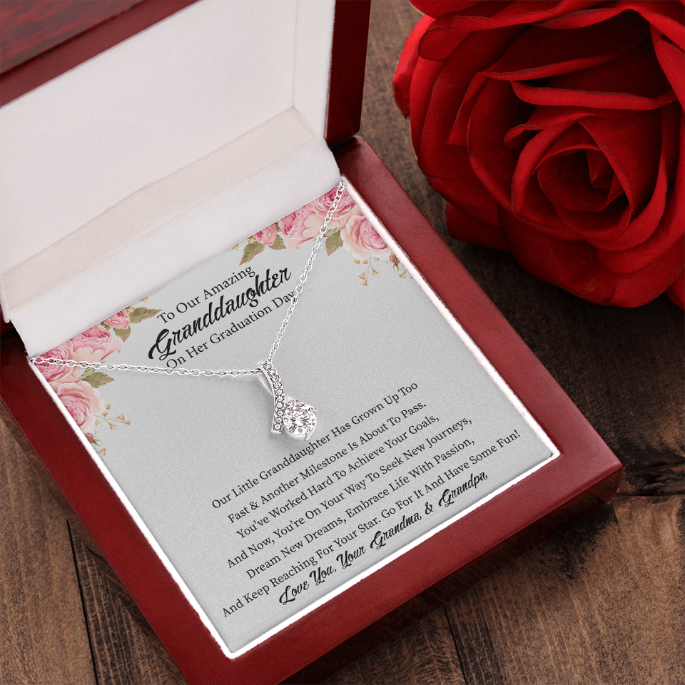 To Our Amazing Granddaughter On Her Graduation - Necklace for Granddaughter, Alluring Beauty Necklace