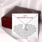 Daughter-In-Law Necklace, To My Daughter-In-Law Necklace - For You Love The Man Who Is My Son, Necklace for Daughter-In-Law, Alluring Beaty Necklace