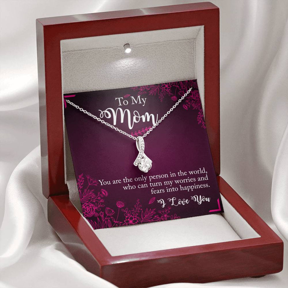 To My Mom Necklace - Fear Into Happiness, Birthday Gift for Mom, Necklace for Mom, Mother's Day Gift, Alluring Beauty Necklace