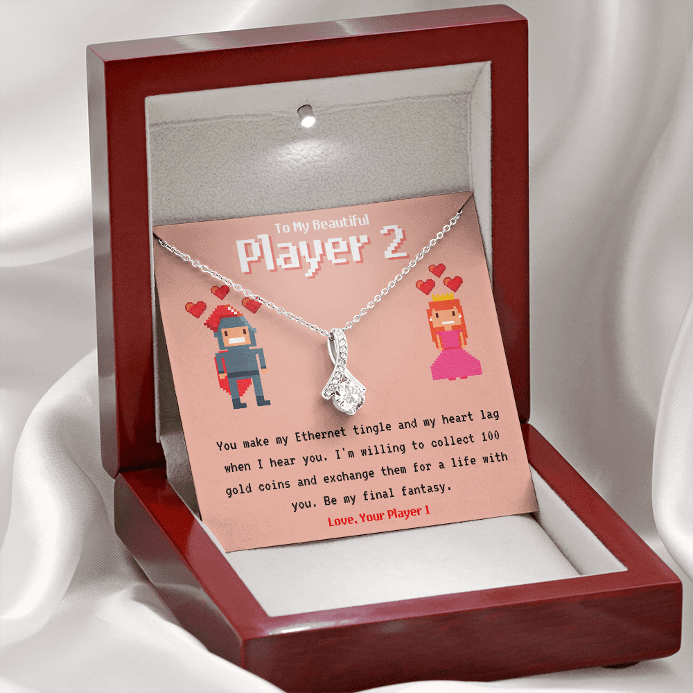 To My Player 2 Alluring Necklace Gift for Gamer Couple Gift for Girlfriend