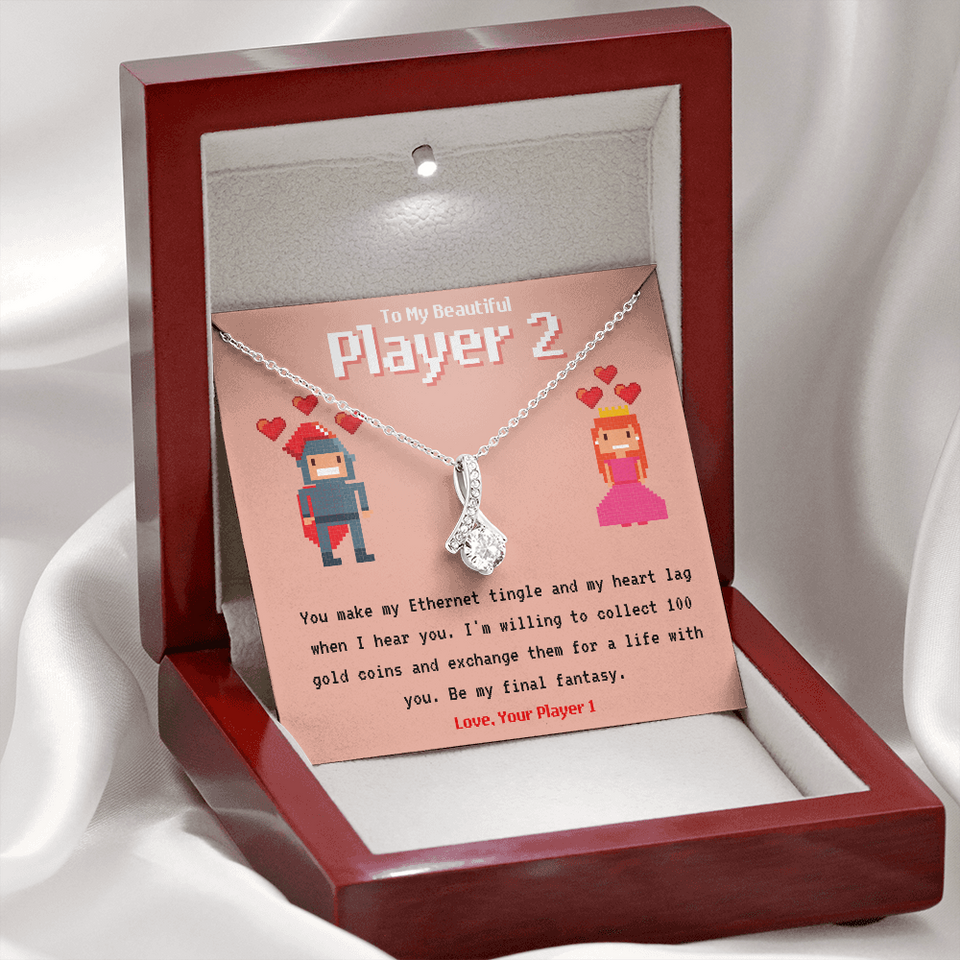 To My Player 2 Alluring Necklace Gift for Gamer Couple Gift for Girlfriend