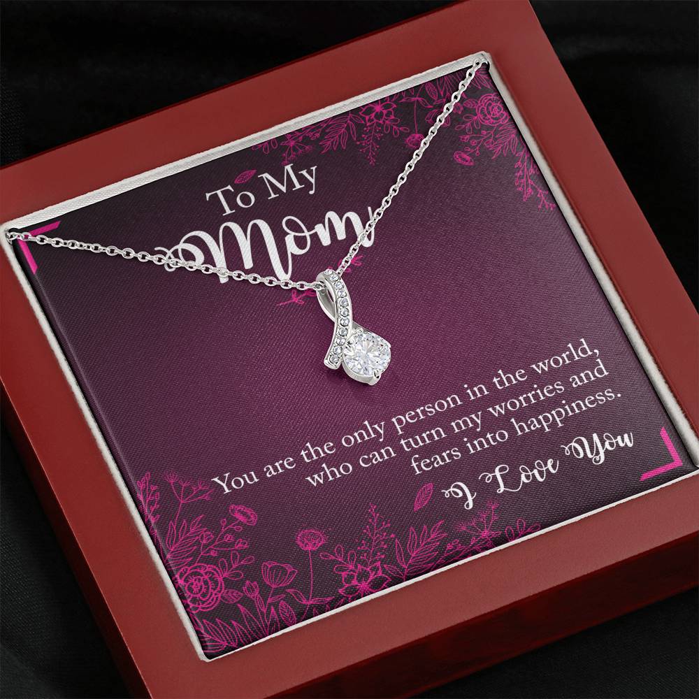 To My Mom Necklace - Fear Into Happiness, Birthday Gift for Mom, Necklace for Mom, Mother's Day Gift, Alluring Beauty Necklace