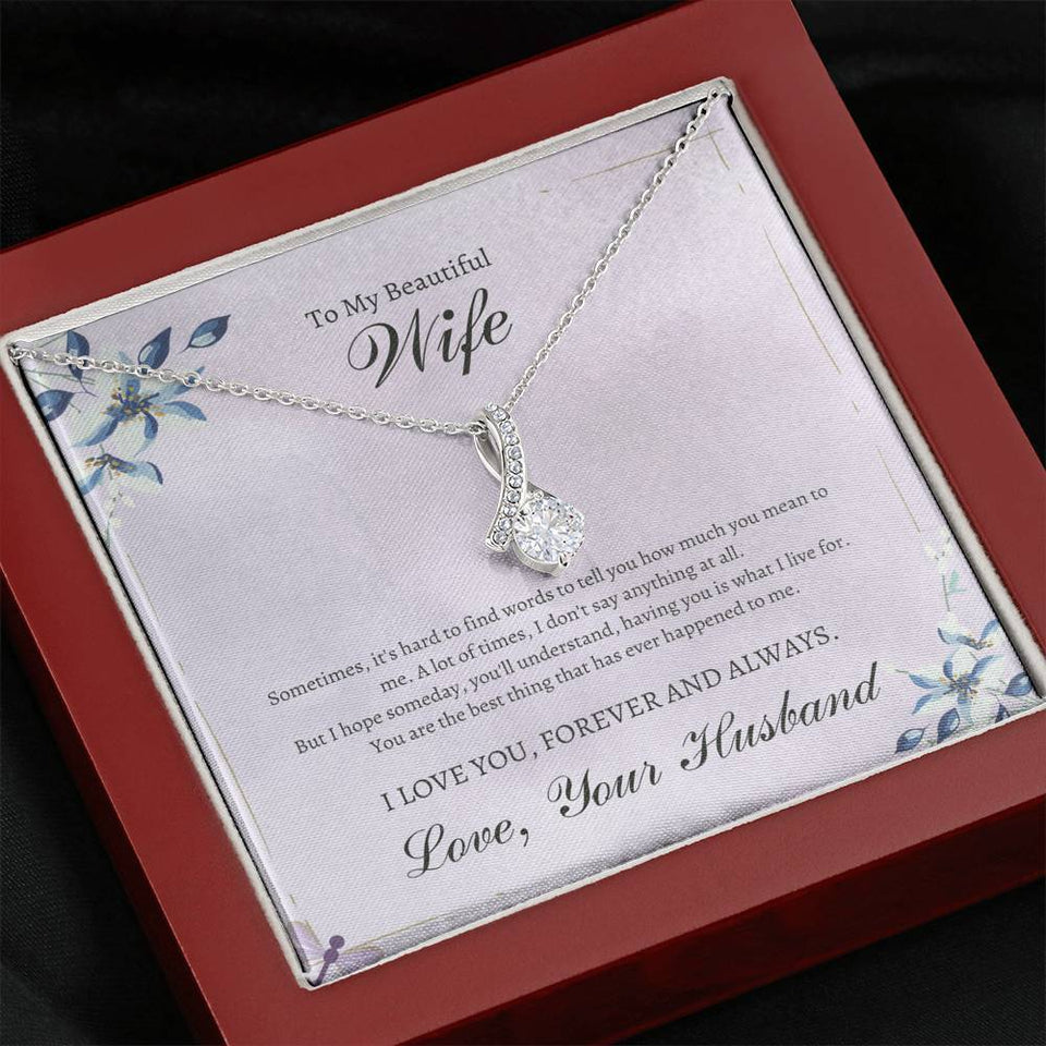 To My Beautiful Wife - Anniversary - Alluring Love Pendant