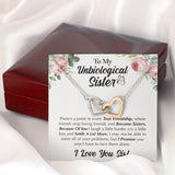 Pamaheart- Interlocking Hearts Necklace- To My Unbiological Sister - I Smile a Lot More