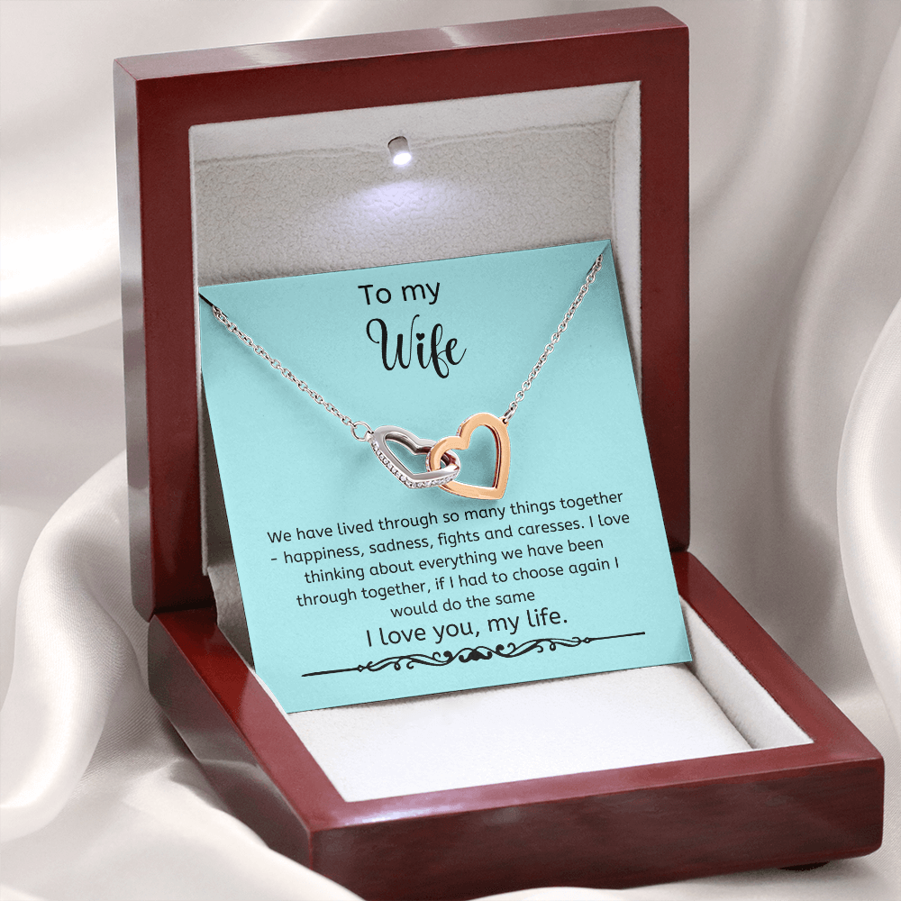Interlocking Hearts Wife Necklace