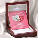 To Our Daughter Valentine's Day Interlocking Hearts Necklace