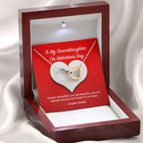 To My Granddaughter from Grandpa Valentine's Day Interlocking Hearts Necklace