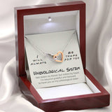 Pamaheart- Interlocking Hearts Necklace- Unbiological Sister - I Will Always Be There For You - Interlocking Heart Necklace