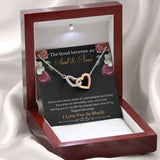 The Bond Between An Aunt & Niece - Aunts And Nieces Share An Unbreakable Bond - Interlocking Hearts Necklace