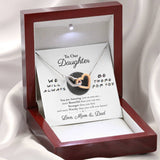 Interlocking Hearts Necklace- To Our Daughter - Interlocked Hearts Necklace - We Will Always Be There For You