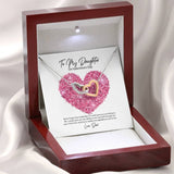 To My Daughter from Dad Valentine's Day Interlocking Hearts Necklace