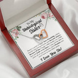Interlocking Hearts Necklace- To My Unbiological Sister - I Smile a Lot More