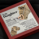 Interlocking Hearts Necklace- To My Daughter - Stronger Than You Seem - Necklace