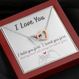 Mother And Daughter | I Love You | Interlocking Hearts Necklace