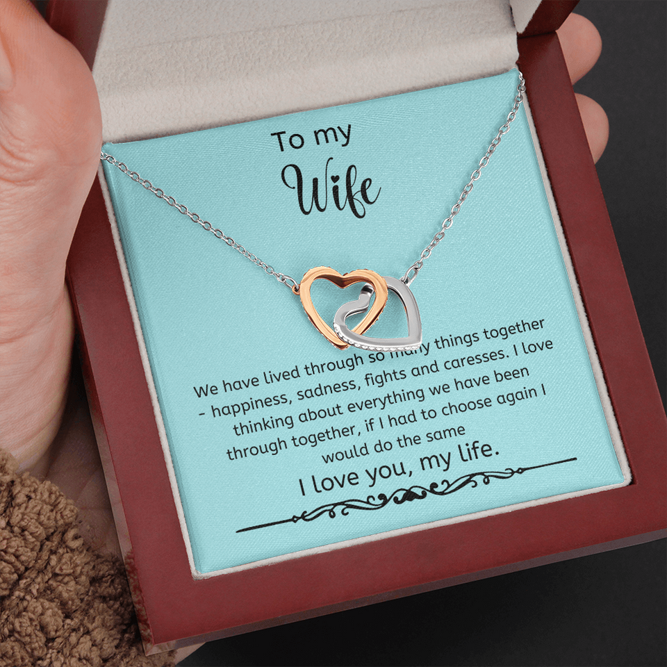 Interlocking Hearts Wife Necklace