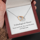 Unbiological Sister - Naomi Had Ruth - Interlocking Necklace, Interlocking Hearts Necklace