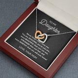 Interlocking Hearts Necklace-To my daughter