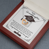 To Our Granddaughter Class Of 2022 - Words Can't Say How Proud We Are - Interlocking Hearts Necklace