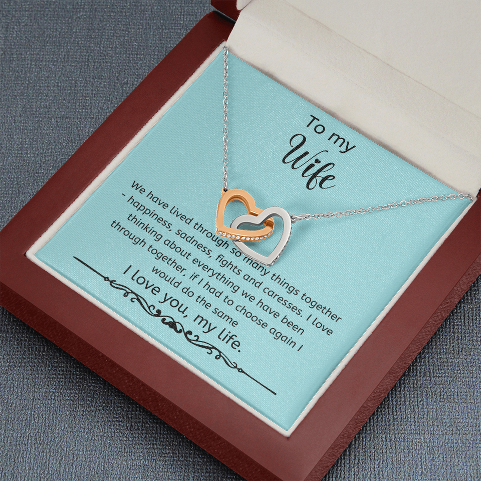 Interlocking Hearts Wife Necklace
