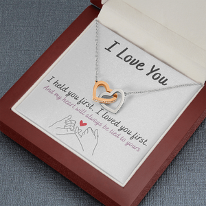 Mother And Daughter | I Love You | Interlocking Hearts Necklace